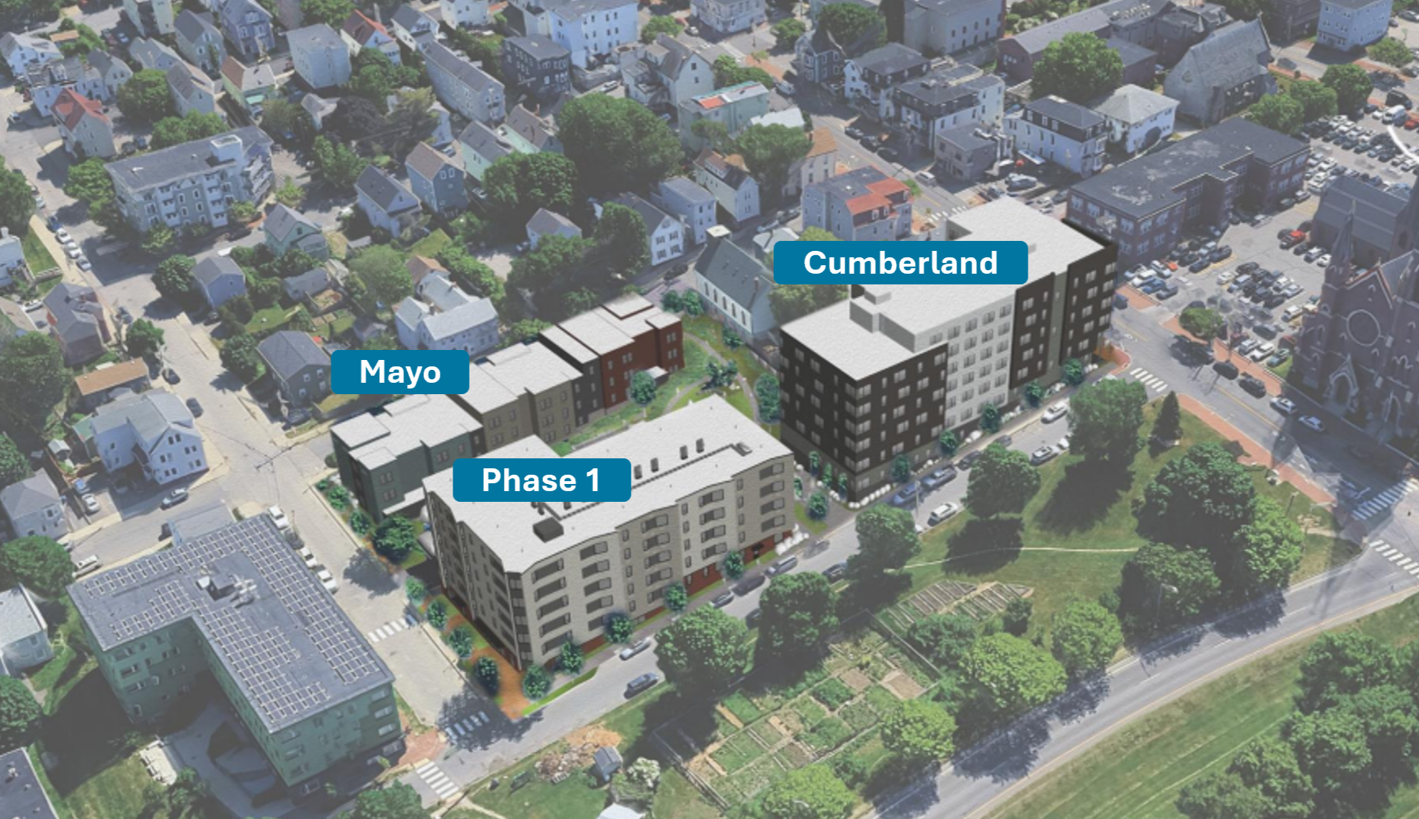 Rendering of COMB block overhead view