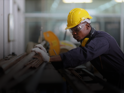 image of a man working in a construction site