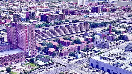 aerial photograph of existing campus