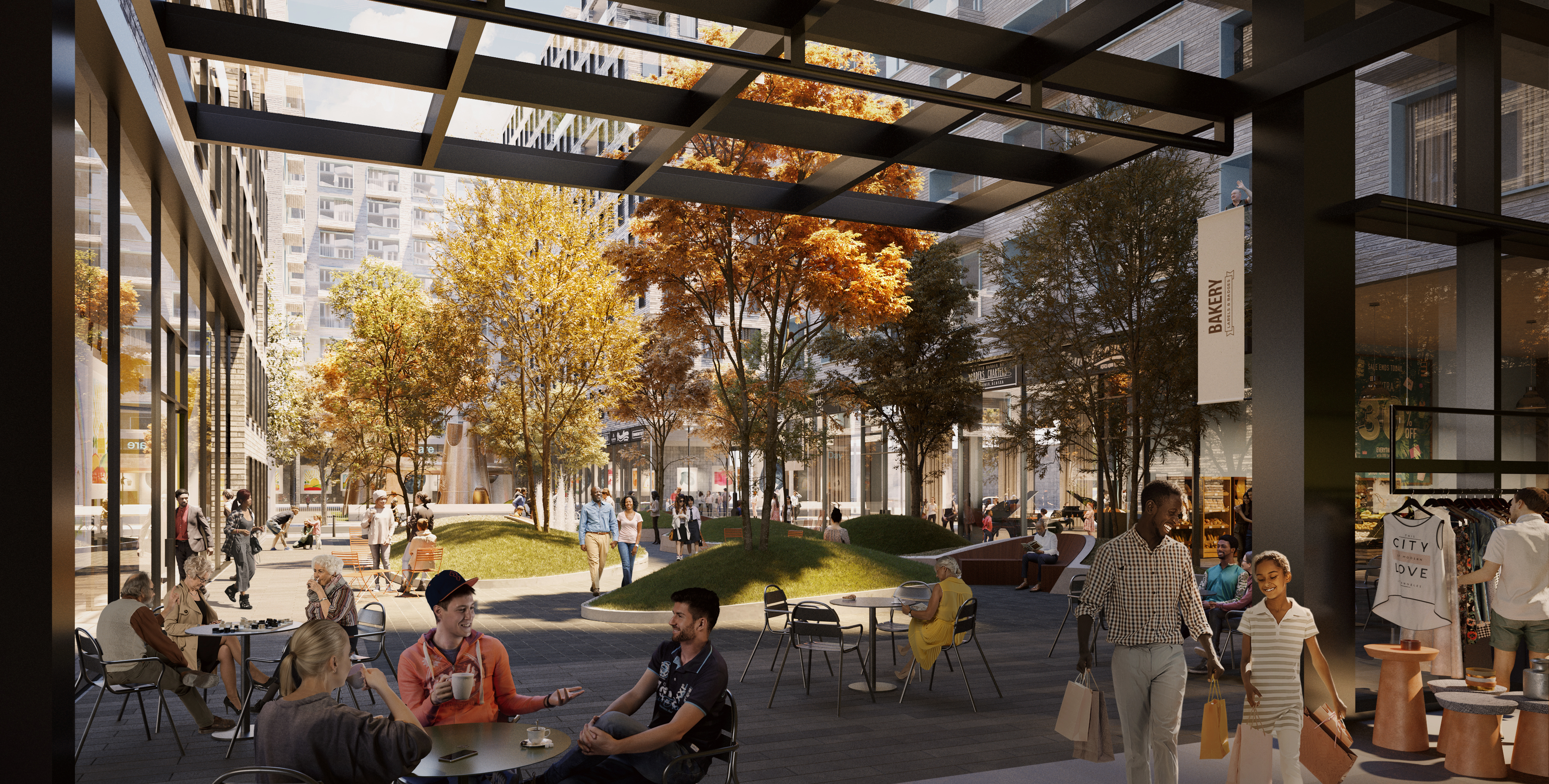 rendering of public space