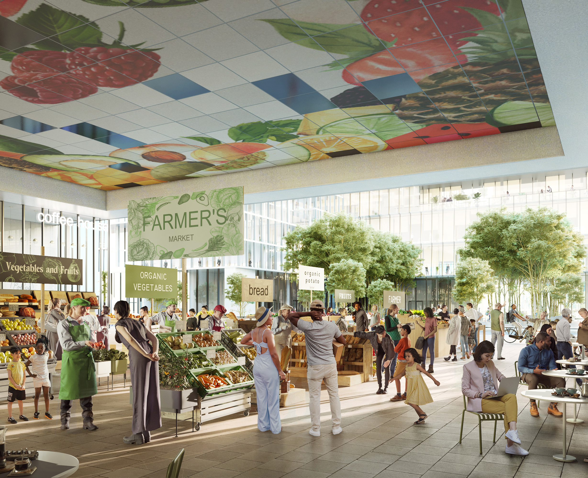 rendering of farmers market