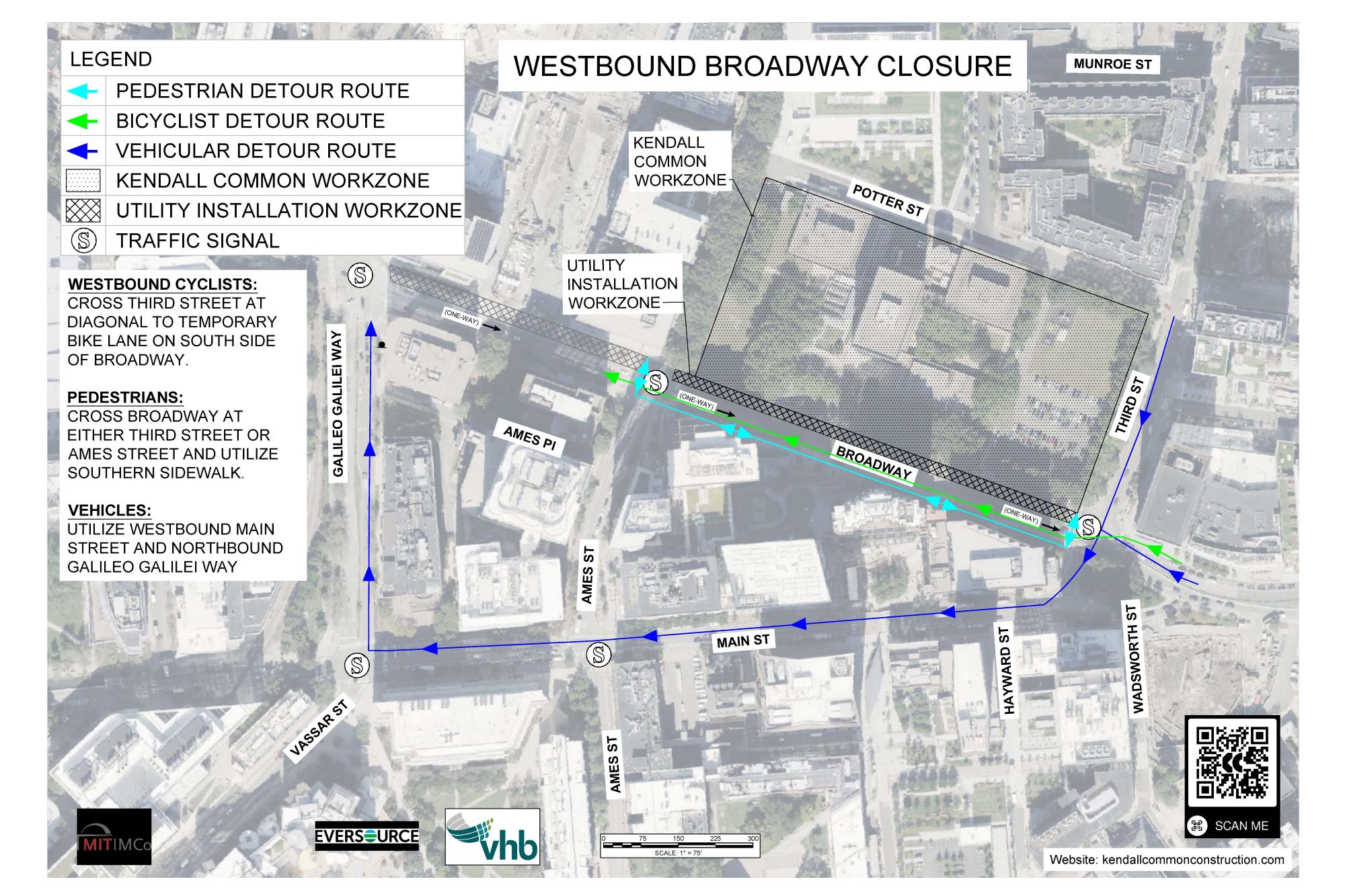 Broadway closure map