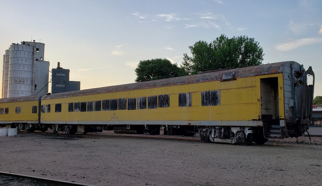 Old yellow train not in working order