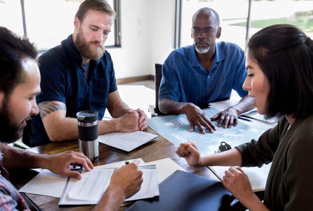 people in a meeting