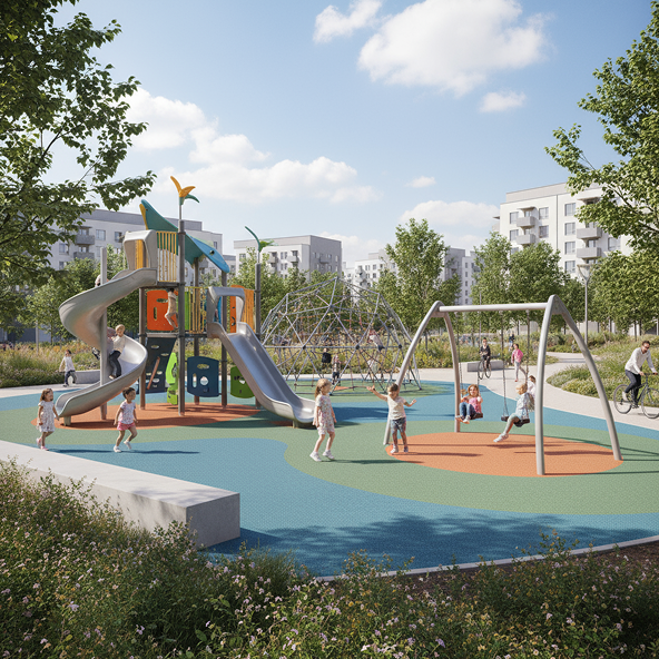 playground with children playing